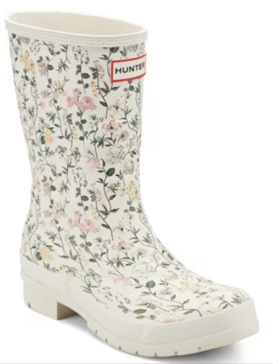 Hunter Shoes - Hunter White Floral Rain Boots